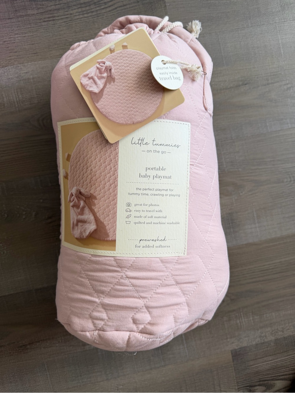 Portable Baby Playmat - Blush Pink